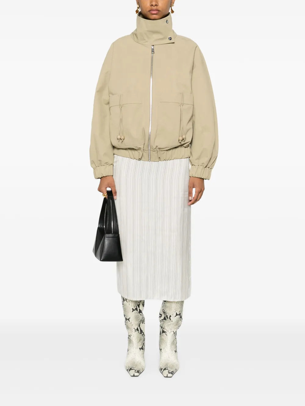 Quinto Funnel-Neck Bomber Jacket