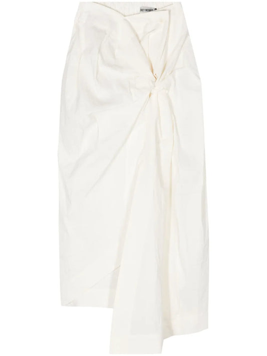 Twist Asymmetric Midi Skirt