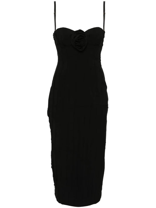 Floral-Appliqué Dress