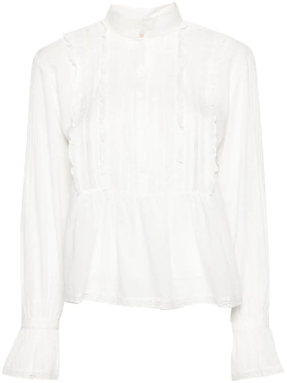 Ruffle-Detail Cotton Shirt