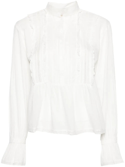 Ruffle-Detail Cotton Shirt