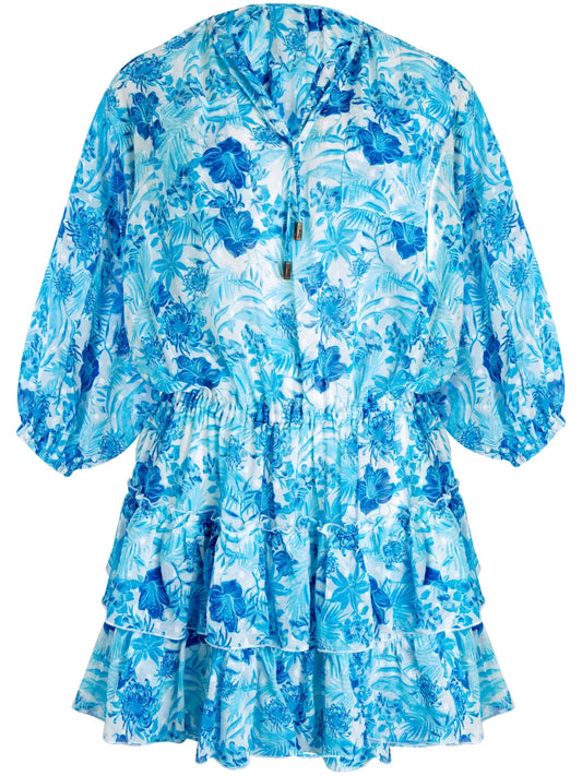 Floral-Print Short Dress