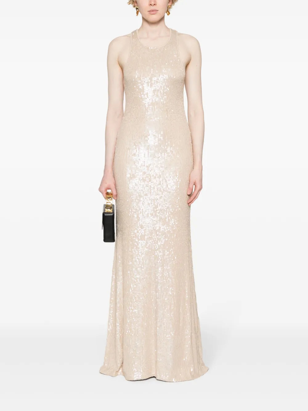 Racerback Sequined Gown