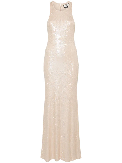 Racerback Sequined Gown