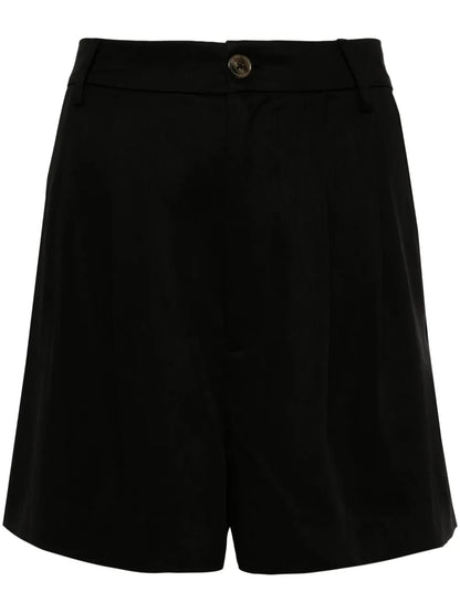 High-Rise Lyocell Shorts