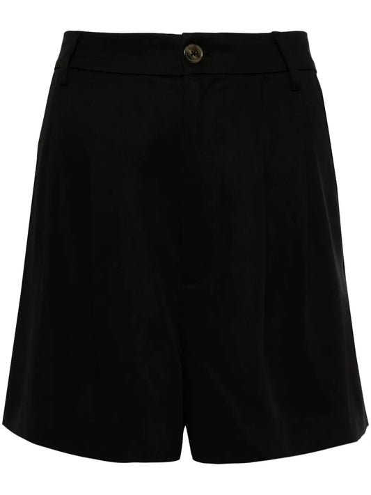 High-Rise Lyocell Shorts
