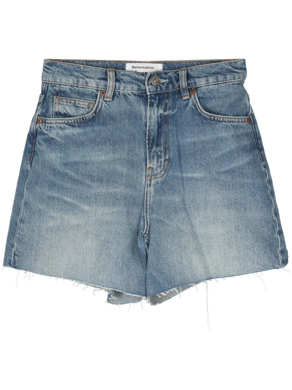 High-Rise Denim Shorts
