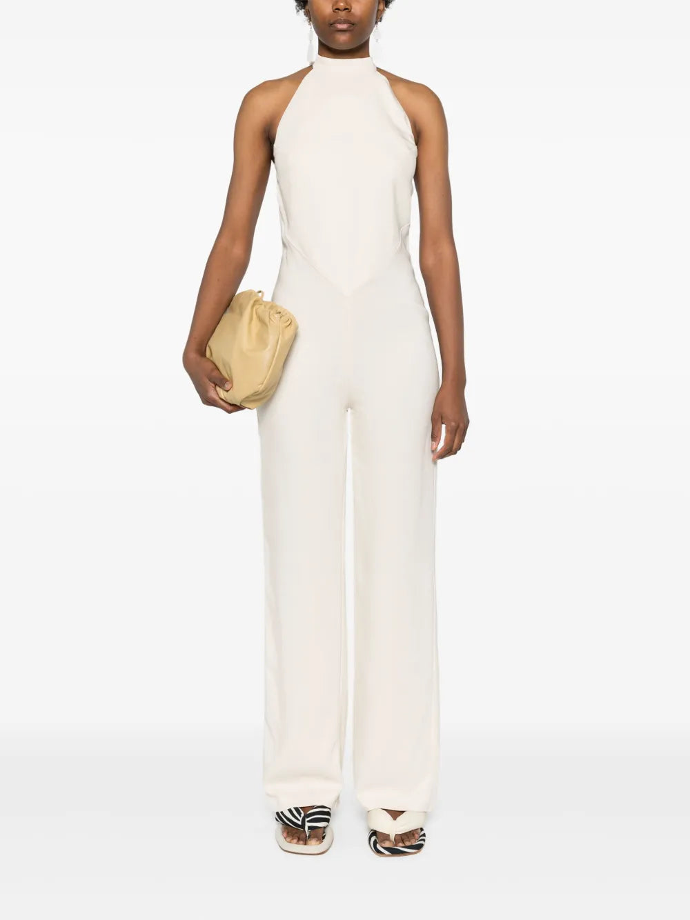 Halterneck Open-Back Jumpsuit