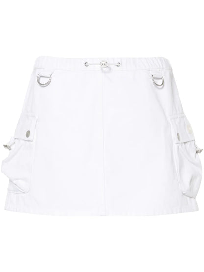 Denim Cargo Mini Skirt