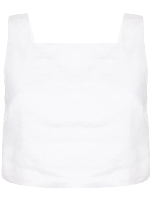 Saige Linen Crop Top