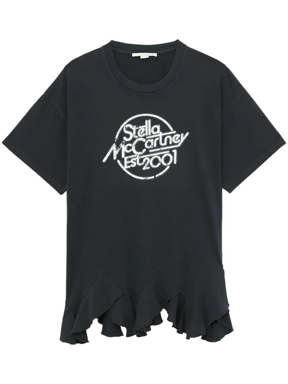 Logo-Print Ruffle-Hem T-Shirt