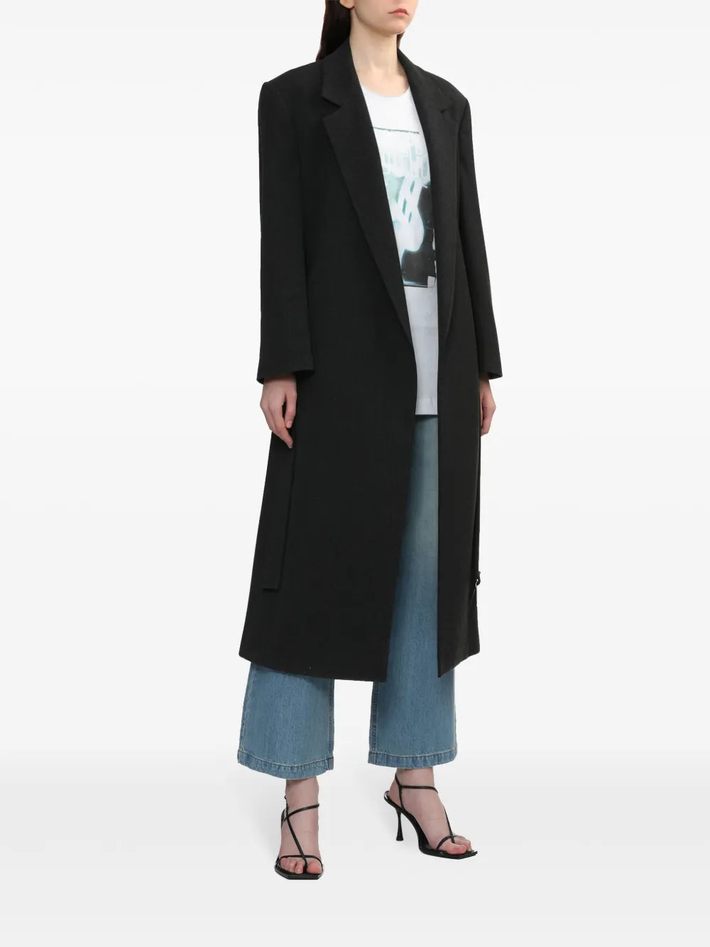 Belted Single-Breasted Coat