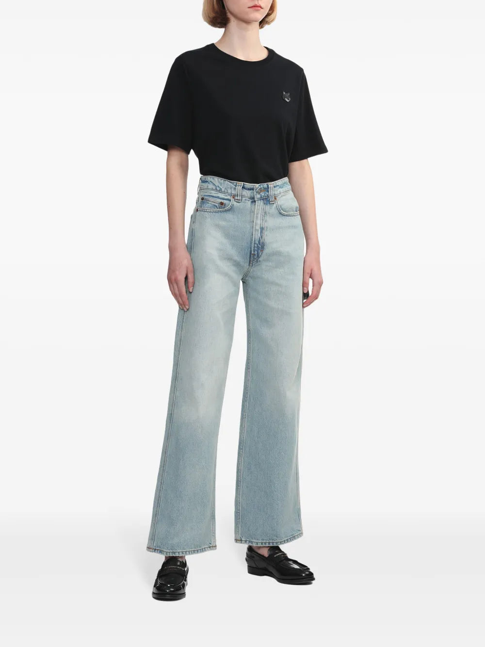 High-Waisted Straight-Leg Trousers