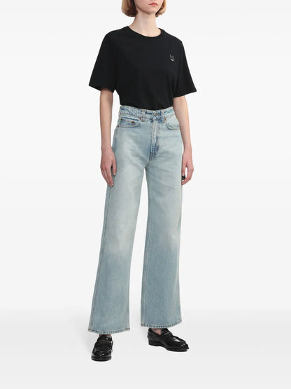 High-Waisted Straight-Leg Trousers