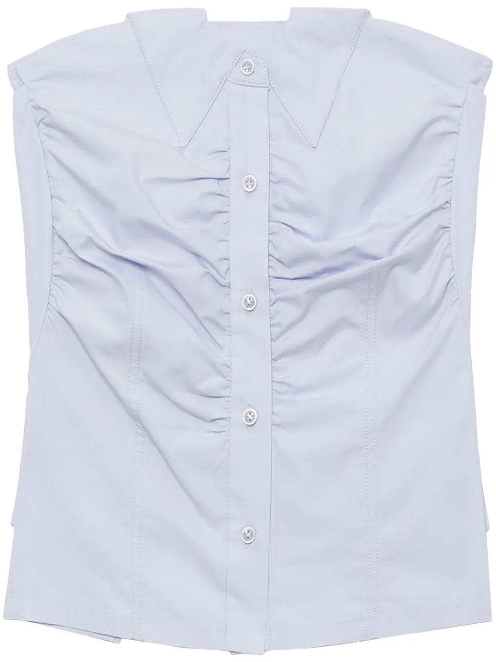 Button-Up Strapless Top