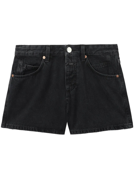 Mid-Rise Denim Shorts