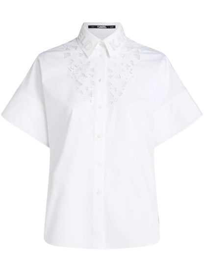 Embroidered Button-Up Shirt