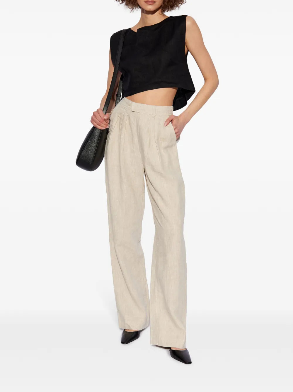 Martina Linen Crop Top