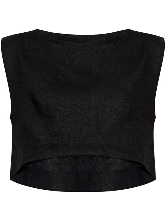 Martina Linen Crop Top