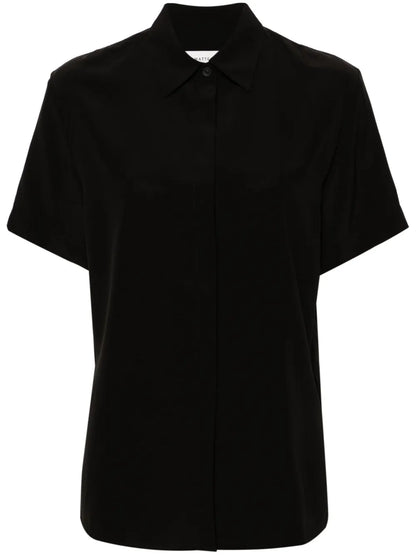 Short-Sleeve Silk Shirt
