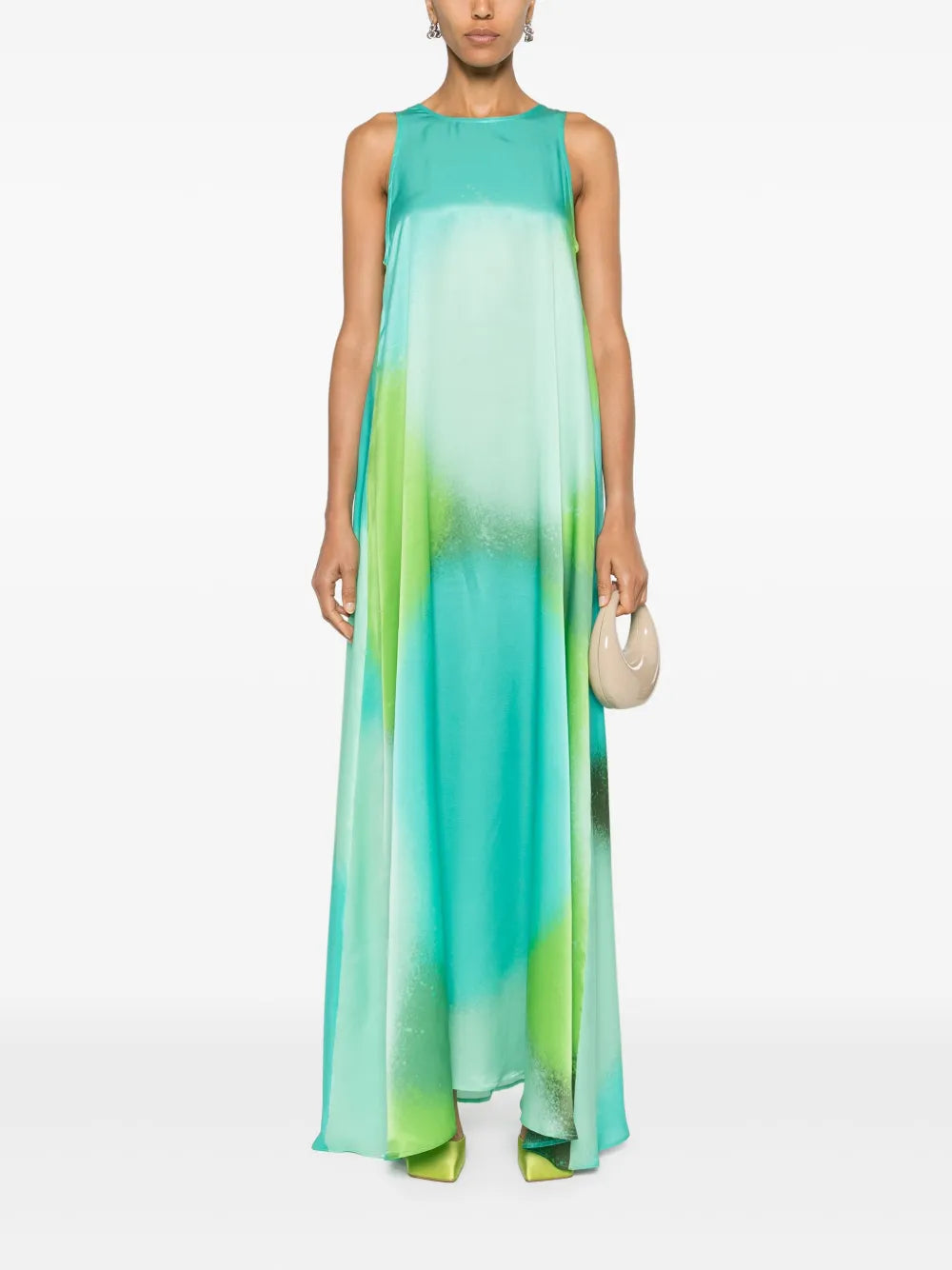 Elena Abstract-Pattern Silk Dress