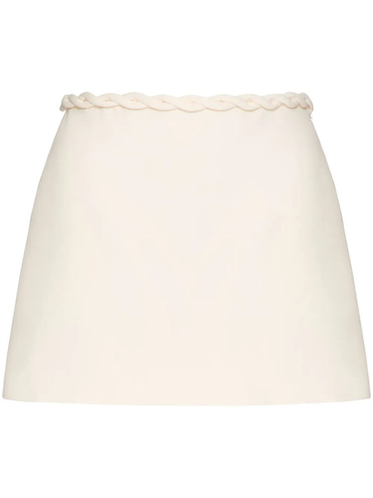 High-Waisted Silk Skirt