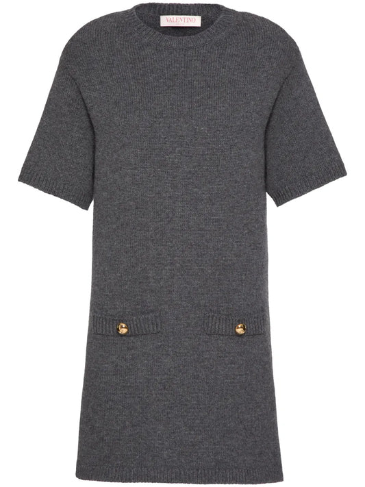 Short-Sleeve Knitted Dress