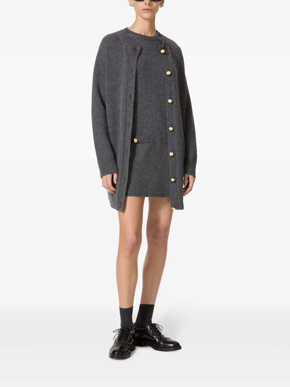 Short-Sleeve Knitted Dress