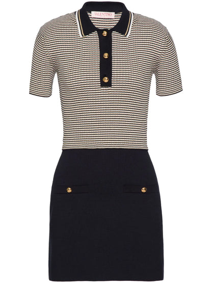 Striped Polo Mini-Dress