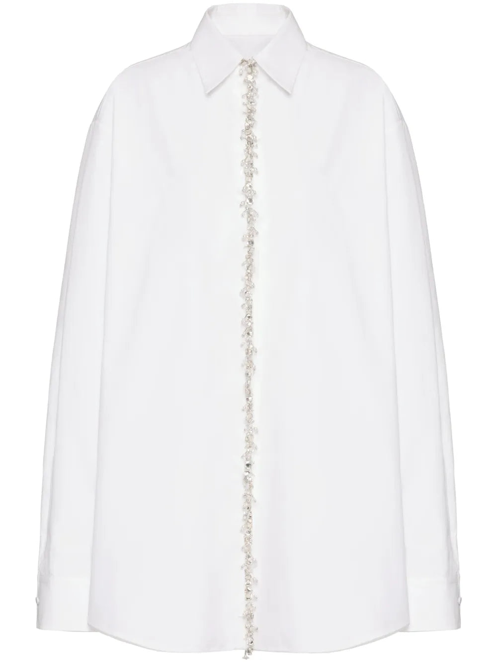 Crystal-Embellished Silk Shirt