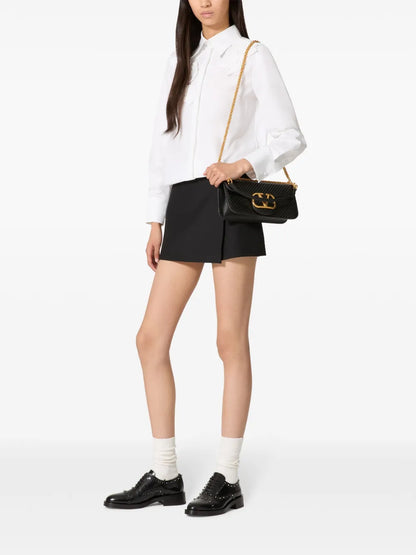 Floral-Appliqué Shirt