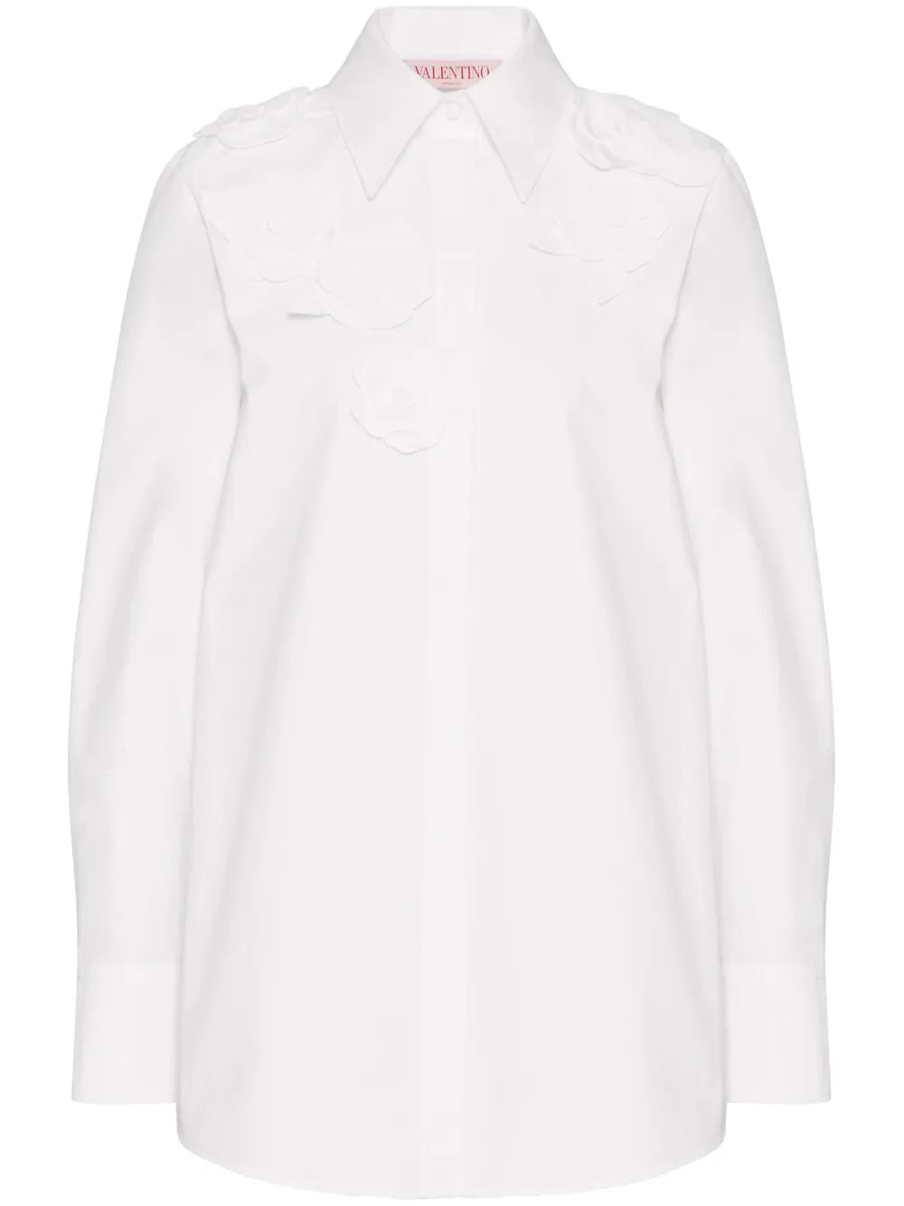 Floral-Appliqué Shirt