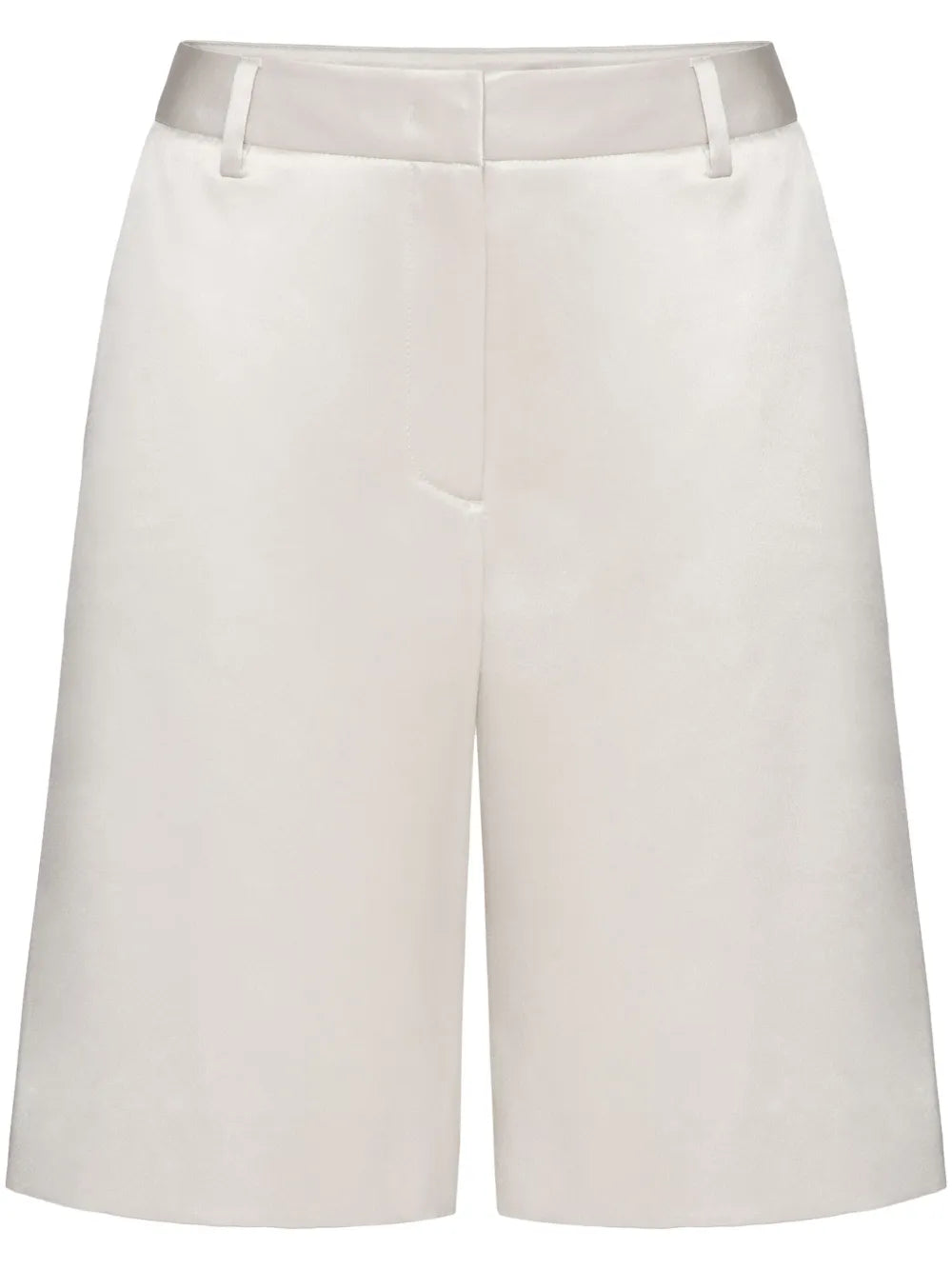 Satin-Finish Knee-Length Shorts