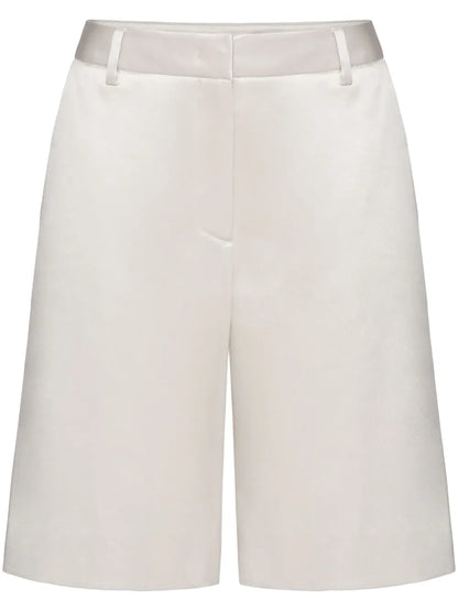 Satin-Finish Knee-Length Shorts