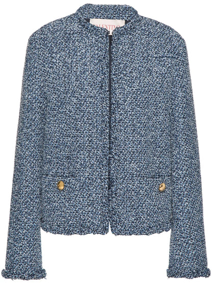 Round-Neck Tweed Jacket
