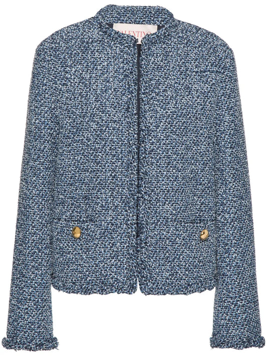 Round-Neck Tweed Jacket