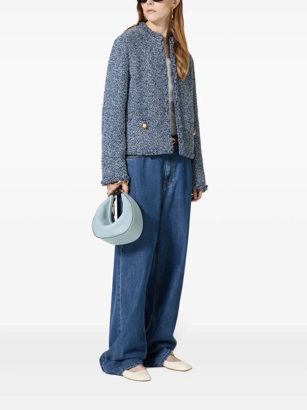 Round-Neck Tweed Jacket