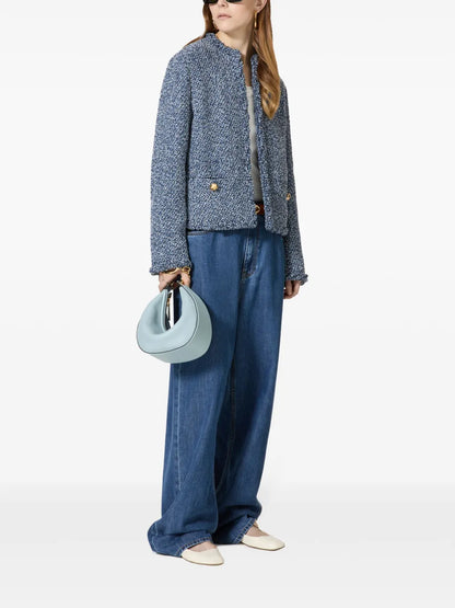 Round-Neck Tweed Jacket