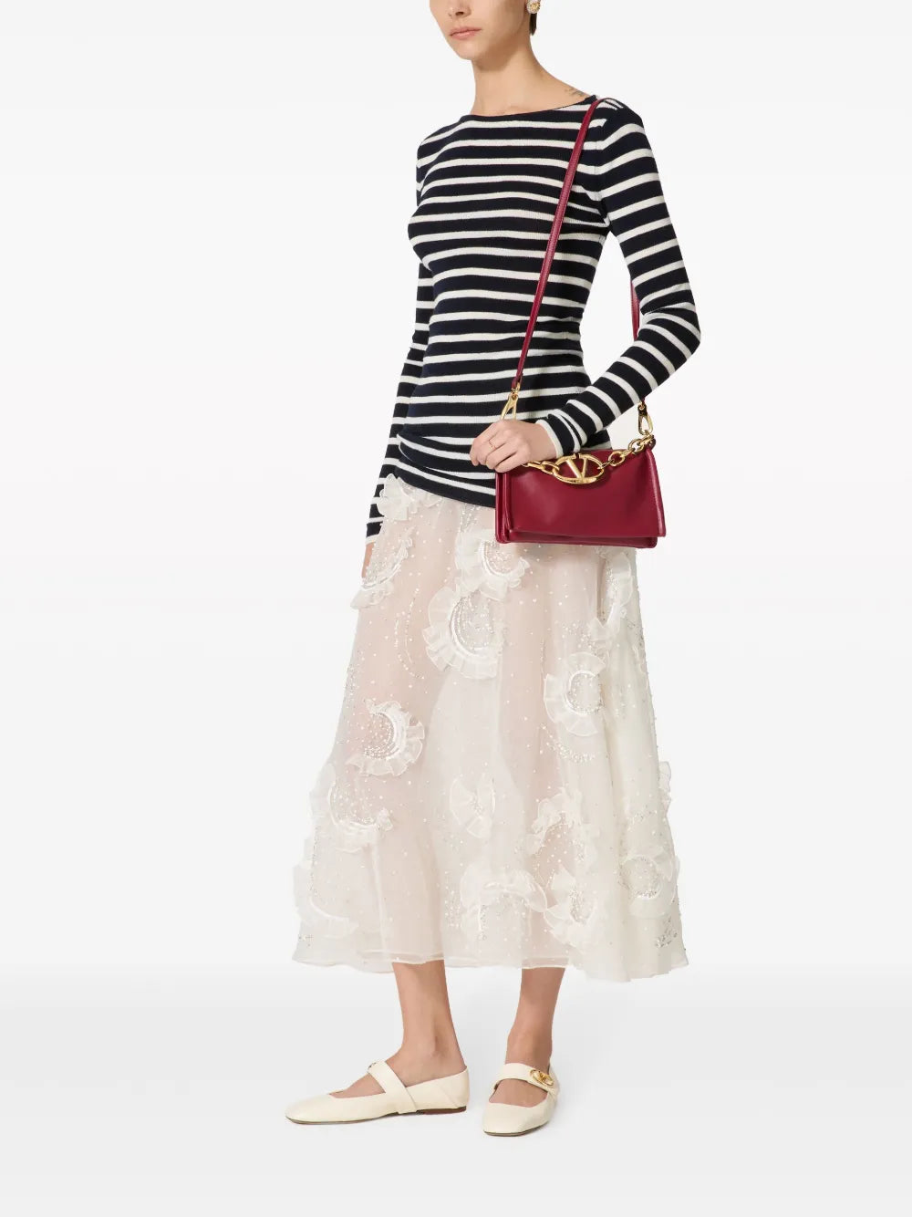 Striped Intarsia-Knit Jumper