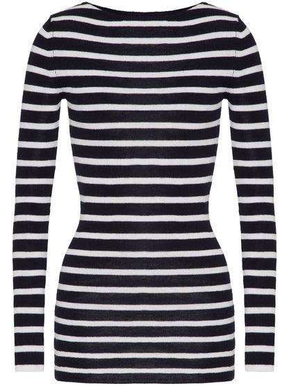 Striped Intarsia-Knit Jumper
