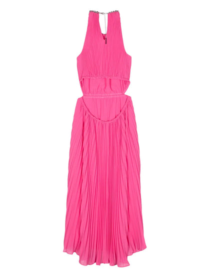 Plissé Midi Dress