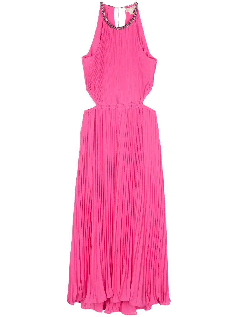 Plissé Midi Dress