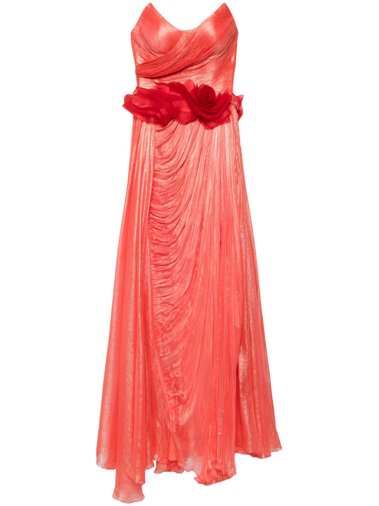 Anastasia Plissé Maxi Dress