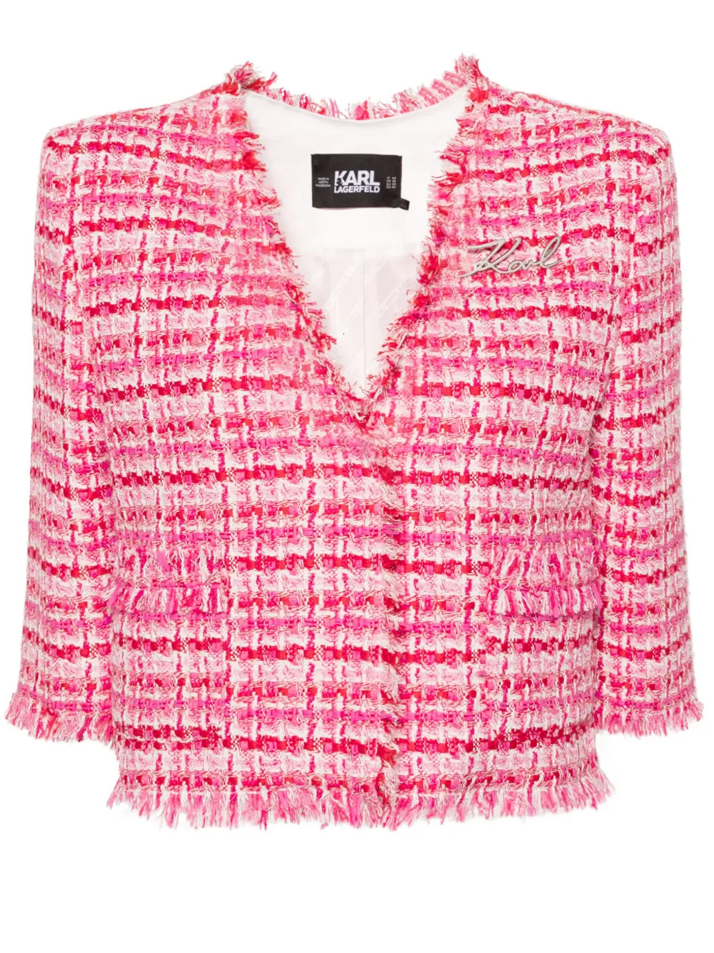 Logo-Pin Bouclé Jacket
