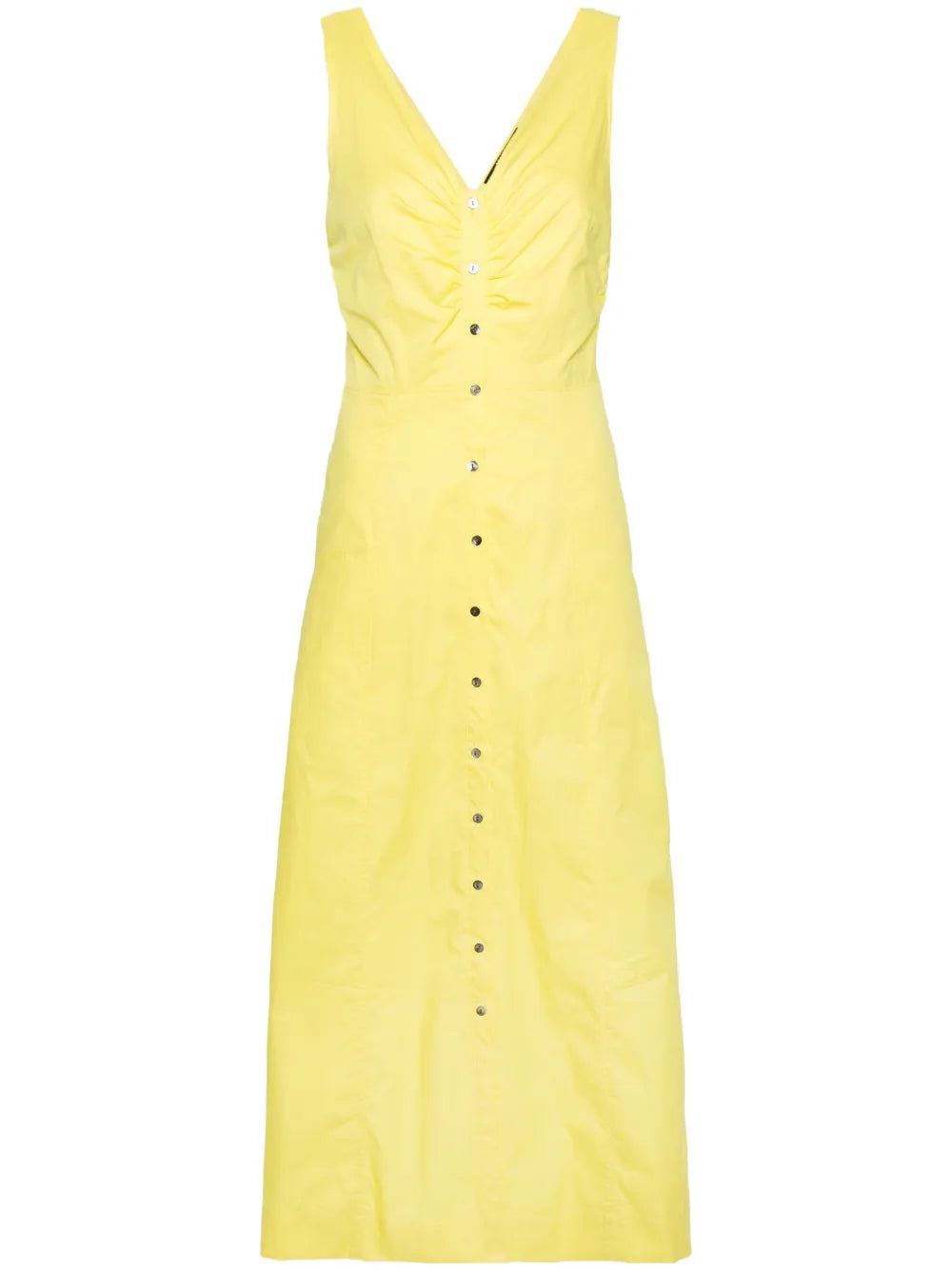 V-Neck Cotton Maxi Dress