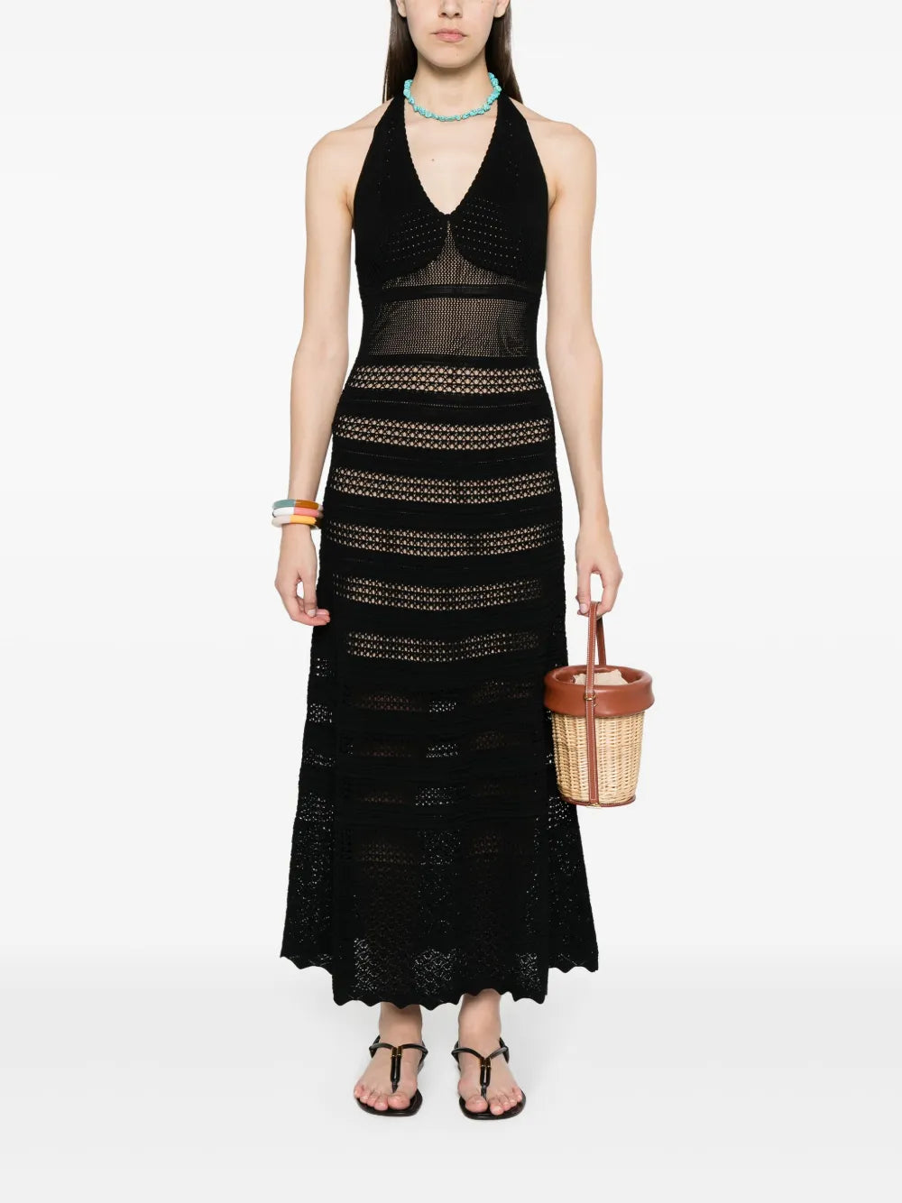 Open-Knit Maxi Dress