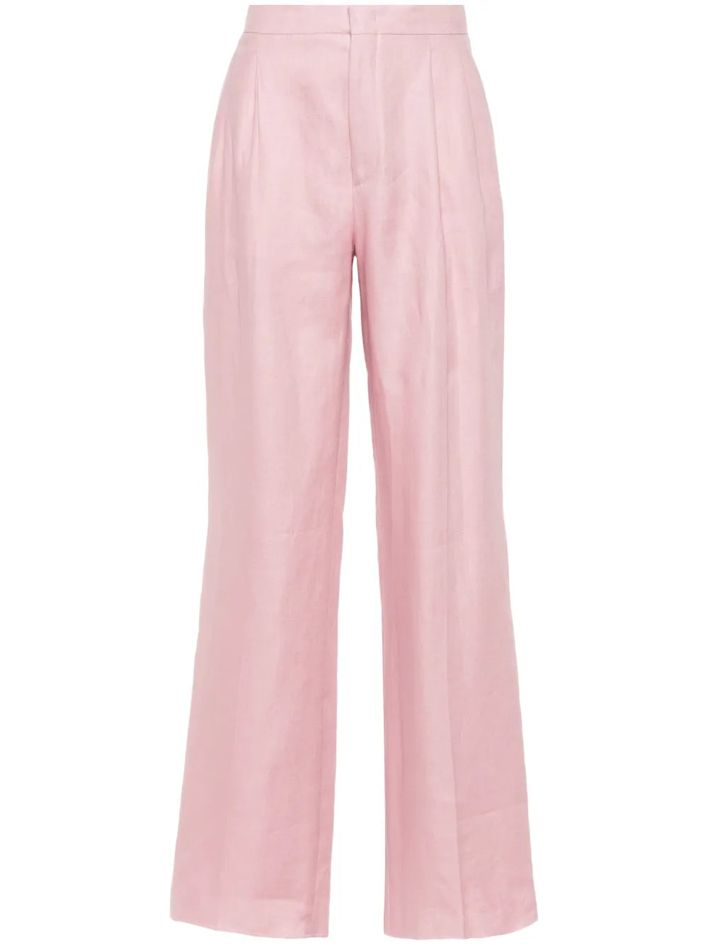 Pressed-Crease Straight-Leg Trousers