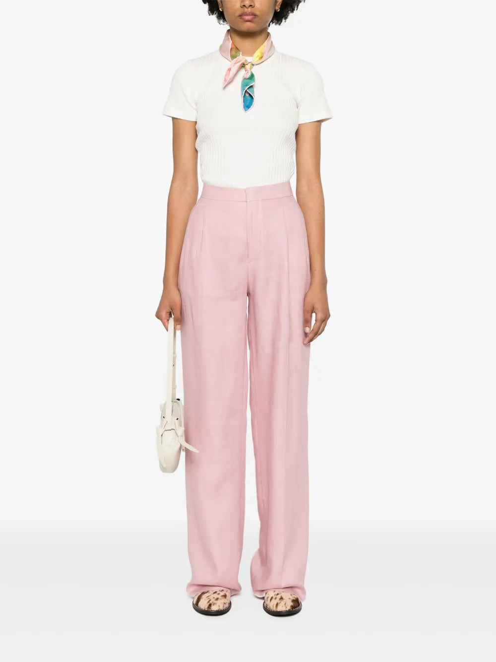 Pressed-Crease Straight-Leg Trousers