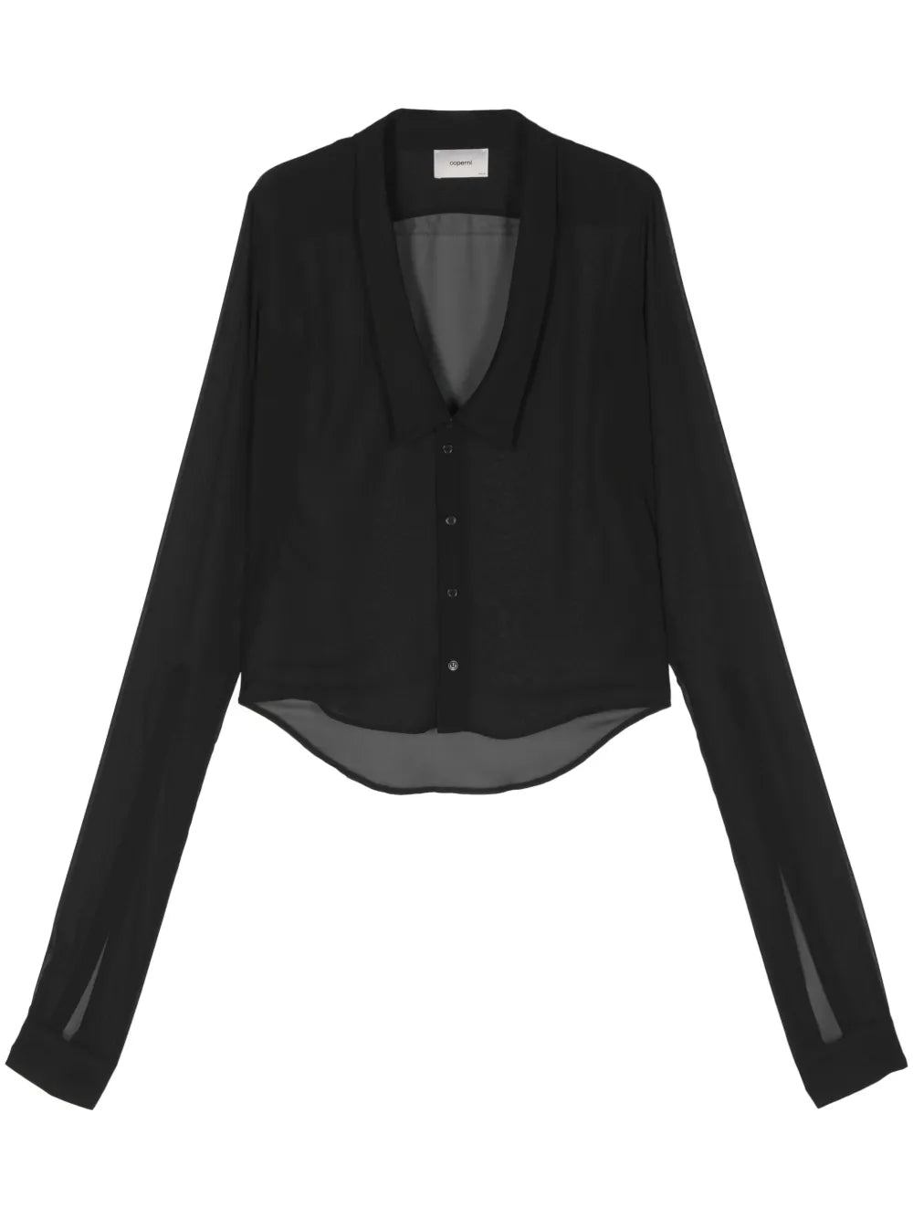 Extra-Long Sleeves Sheer Shirt
