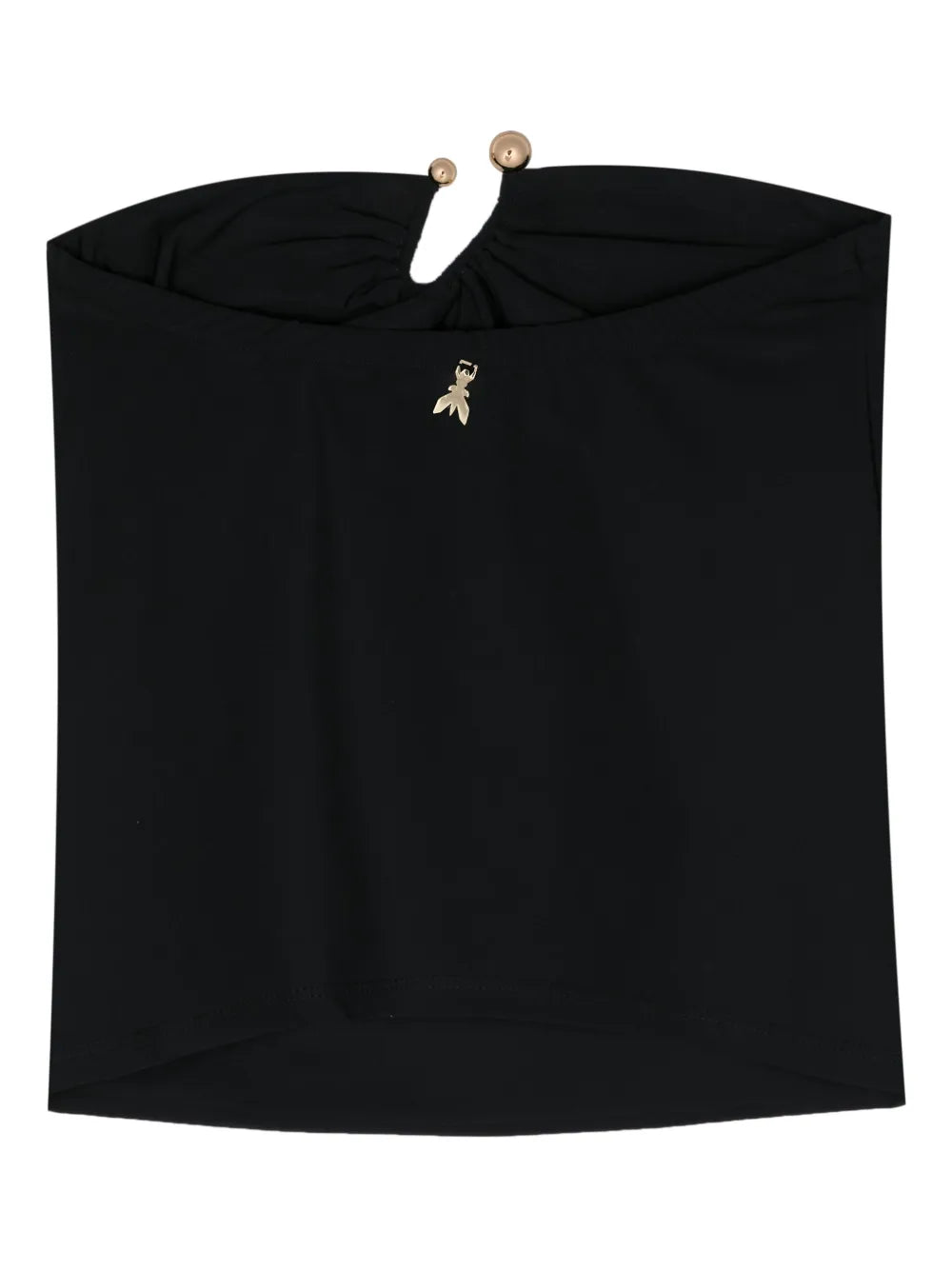 Gathered Ring-Detail Bandeau Top